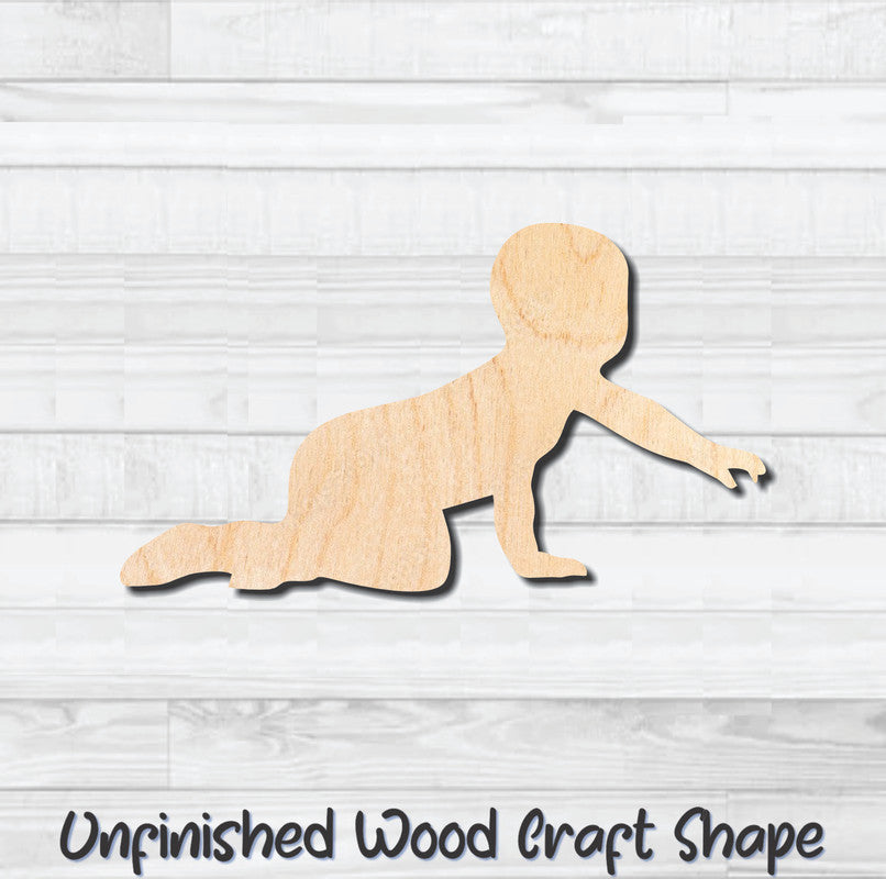 Baby Silhouette 6 Unfinished Wood Shape Blank Laser Engraved Cutout Woodcraft Craft Supply