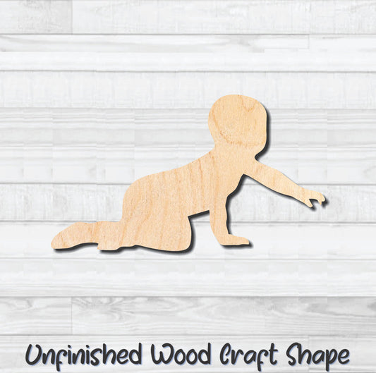 Baby Silhouette 6 Unfinished Wood Shape Blank Laser Engraved Cutout Woodcraft Craft Supply