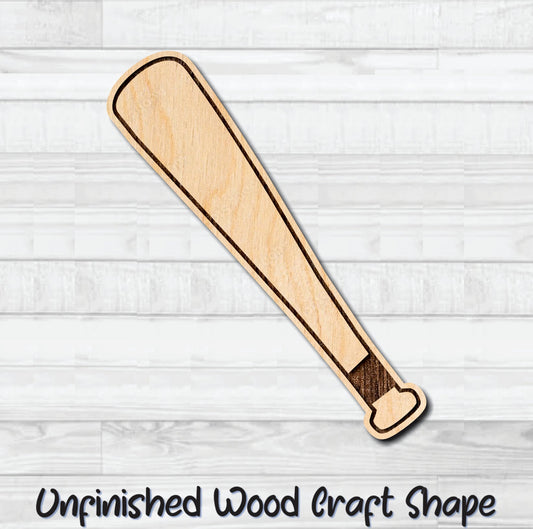 Baseball Bat Bats Unfinished Wood Shape Blank Laser Engraved Cut Out Woodcraft Craft Supply