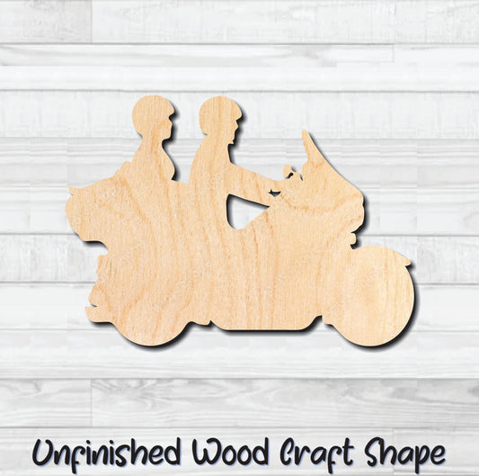 Motorcycle Full Dress Unfinished Wood Shape Blank Laser Engraved Cut Out Woodcraft Craft Supply