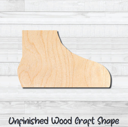 Boots Shoes 1 Unfinished Wood Shape Blank Laser Engraved Cutout Woodcraft Craft Supply