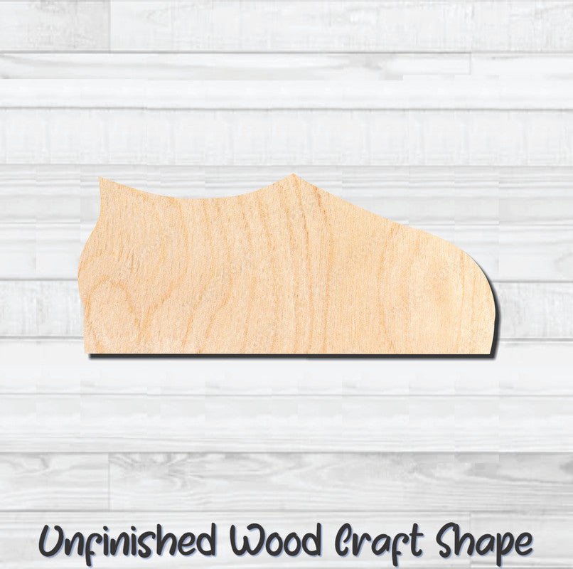 Sneaker Shoes Unfinished Wood Shape Blank Laser Engraved Cutout Woodcraft Craft Supply