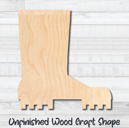 Rain Boot Shoes Unfinished Wood Shape Blank Laser Engraved Cutout Woodcraft Craft Supply