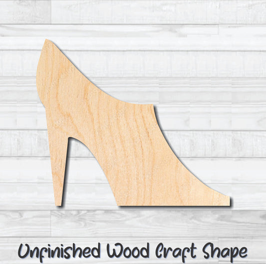 High Heels Shoes Unfinished Wood Shape Blank Laser Engraved Cutout Woodcraft Craft Supply