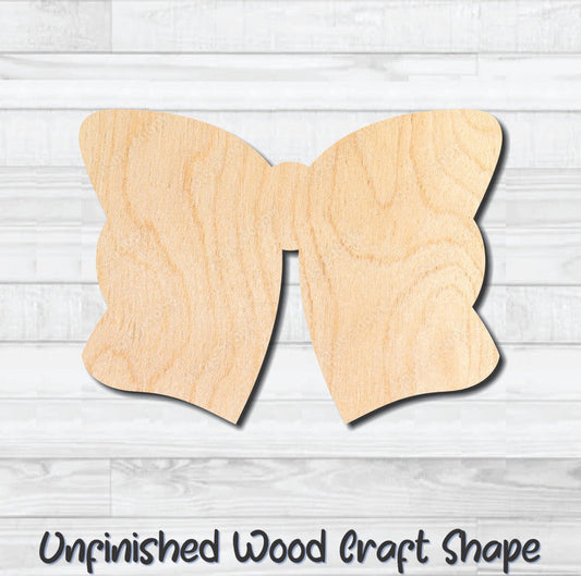 Bow 5 Unfinished Wood Shape Blank Laser Engraved Cutout Woodcraft Craft Supply