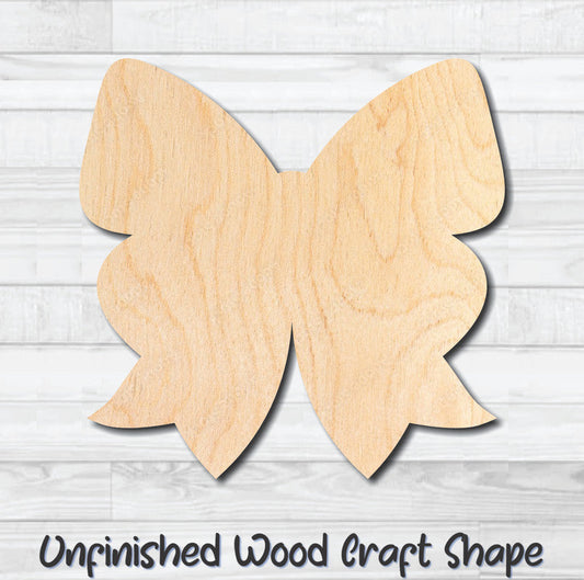 Bow 6 Unfinished Wood Shape Blank Laser Engraved Cutout Woodcraft Craft Supply