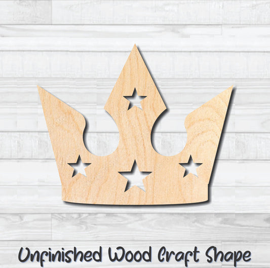 Crown Princess 4 King Unfinished Wood Shape Blank Laser Engraved Cutout Woodcraft Craft Supply