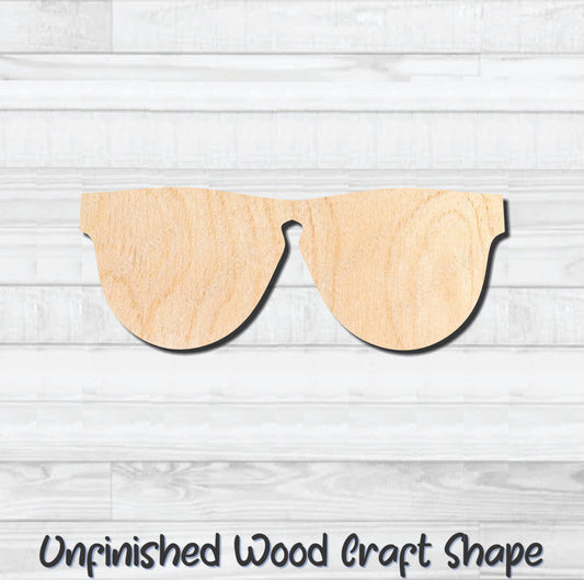 Sunglasses Aviator Unfinished Wood Shape Blank Laser Engraved Cutout Woodcraft Craft Supply