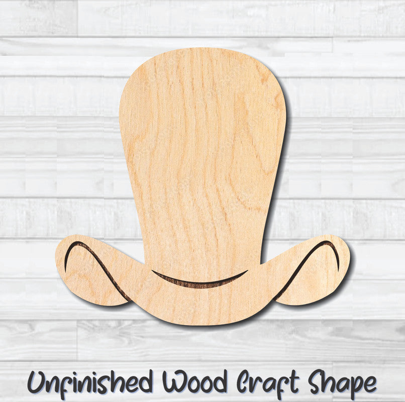Cowboy Hat 10 Unfinished Wood Shape Blank Laser Engraved Cutout Woodcraft Craft Supply