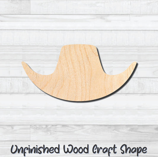 Cowboy Hat 12 Unfinished Wood Shape Blank Laser Engraved Cutout Woodcraft Craft Supply
