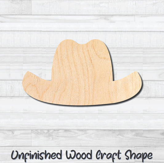 Cowboy Hat 14 Unfinished Wood Shape Blank Laser Engraved Cutout Woodcraft Craft Supply