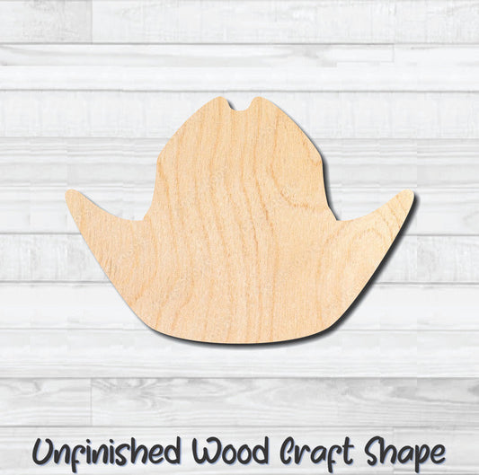 Cowboy Hat 16 Unfinished Wood Shape Blank Laser Engraved Cutout Woodcraft Craft Supply