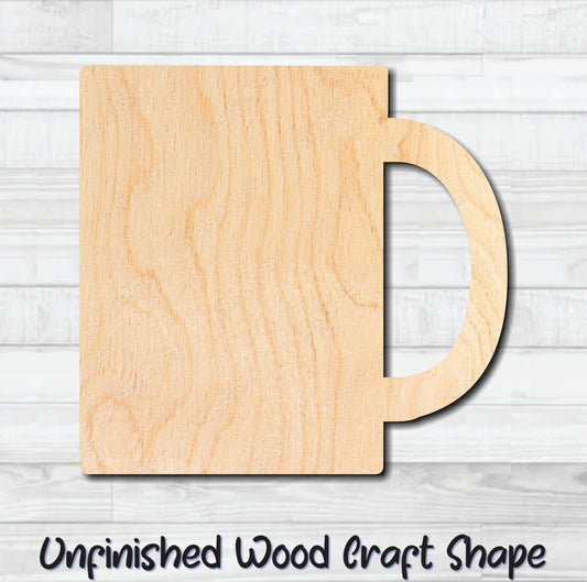 Coffee Tea Cup Mug 8 Unfinished Wood Shape Blank Laser Engraved Cut Out Woodcraft Craft Supply