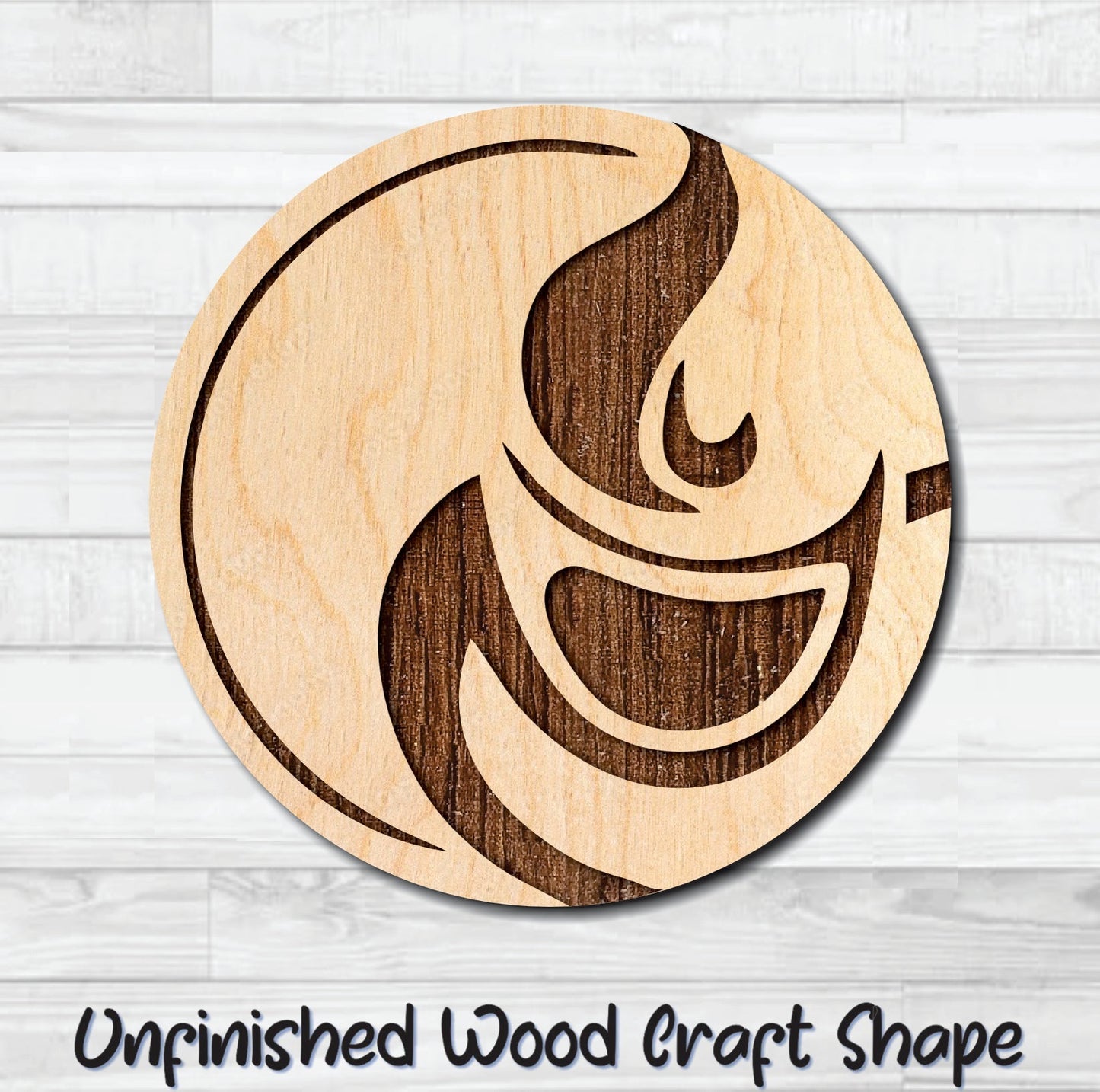 Coffee Tea Badge Round 2 Unfinished Wood Shape Blank Laser Engraved Cut Out Woodcraft Craft Supply