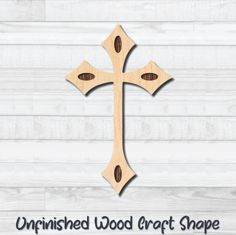 Cross Christian Religion 14 Unfinished Wood Shape Blank Laser Engraved Cutout Woodcraft Craft Supply