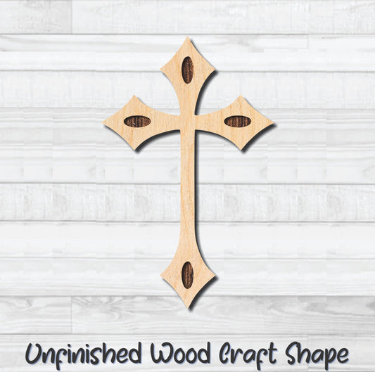 Cross Christian Religion 14 Unfinished Wood Shape Blank Laser Engraved Cutout Woodcraft Craft Supply