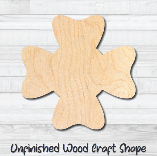 Maltese Cross 4 Firefighter Unfinished Wood Shape Blank Laser Engraved Cutout Woodcraft Craft Supply