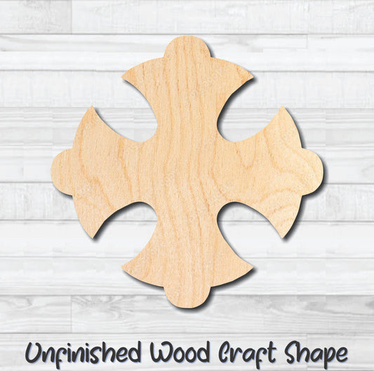 Maltese Cross 5 Firefighter Unfinished Wood Shape Blank Laser Engraved Cutout Woodcraft Craft Supply