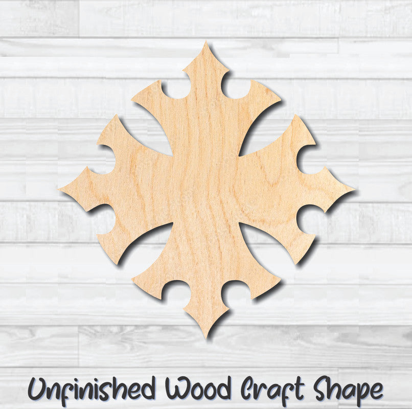 Maltese Cross 7 Firefighter Unfinished Wood Shape Blank Laser Engraved Cutout Woodcraft Craft Supply
