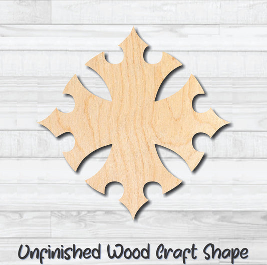 Maltese Cross 7 Firefighter Unfinished Wood Shape Blank Laser Engraved Cutout Woodcraft Craft Supply