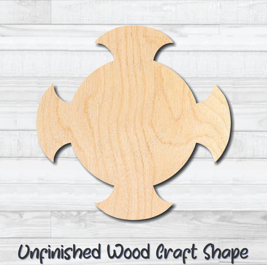 Maltese Cross 8 Firefighter Unfinished Wood Shape Blank Laser Engraved Cutout Woodcraft Craft Supply