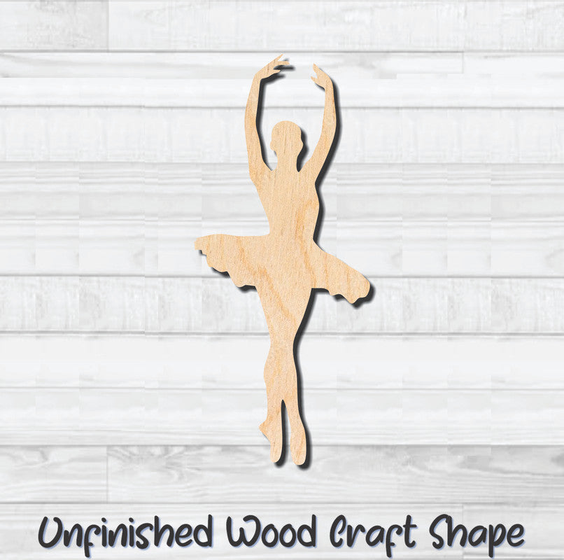 Ballet Dancer 2 Unfinished Wood Shape Blank Laser Engraved Cutout Woodcraft Craft Supply