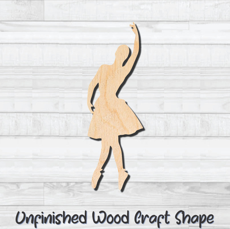 Ballet Dancer 3 Unfinished Wood Shape Blank Laser Engraved Cutout Woodcraft Craft Supply