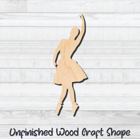 Ballet Dancer 3 Unfinished Wood Shape Blank Laser Engraved Cutout Woodcraft Craft Supply