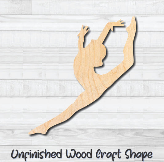 Gymnastic Dancer 1 Unfinished Wood Shape Blank Laser Engraved Cutout Woodcraft Craft Supply