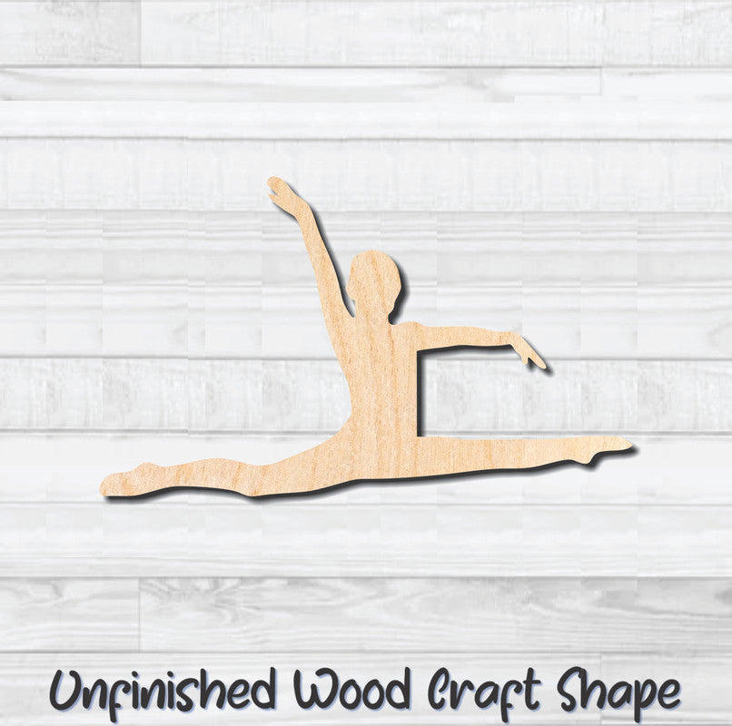 Gymnastic Dancer 3 Unfinished Wood Shape Blank Laser Engraved Cutout Woodcraft Craft Supply