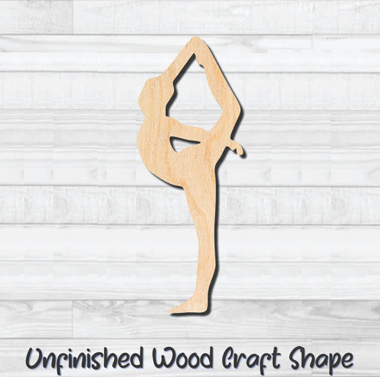 Gymnastic Dancer 5 Unfinished Wood Shape Blank Laser Engraved Cutout Woodcraft Craft Supply