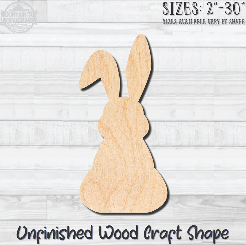 Chocolate Easter Bunny 1 Unfinished Wood Shape Blank Laser Engraved Cutout Woodcraft Craft Supply