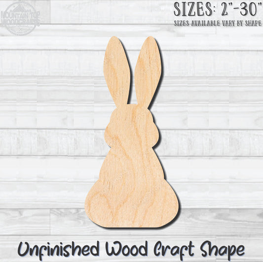 Chocolate Easter Bunny 2 Unfinished Wood Shape Blank Laser Engraved Cutout Woodcraft Craft Supply