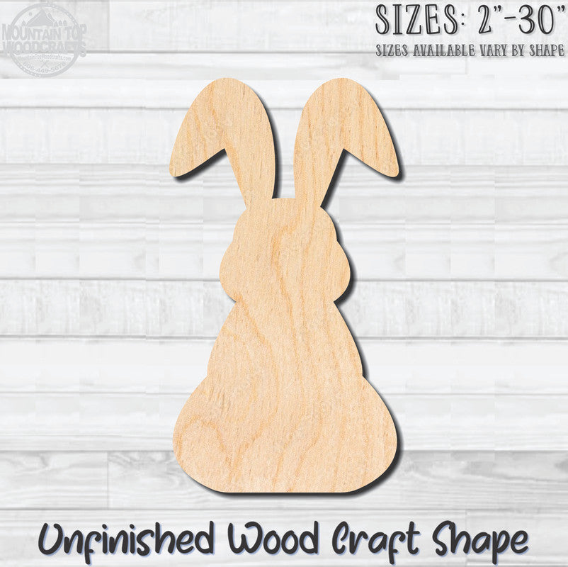 Chocolate Easter Bunny 3 Unfinished Wood Shape Blank Laser Engraved Cutout Woodcraft Craft Supply