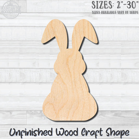 Chocolate Easter Bunny 3 Unfinished Wood Shape Blank Laser Engraved Cutout Woodcraft Craft Supply