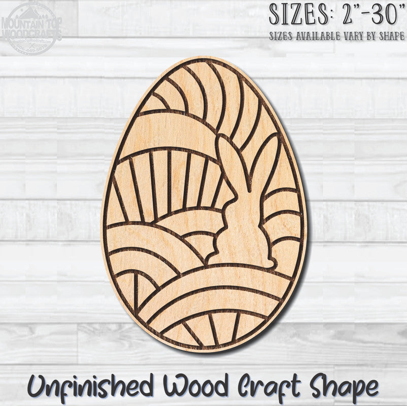 Floral Coloring Easter Egg 5 Unfinished Wood Shape Blank Laser Engraved Cutout Woodcraft Craft Supply