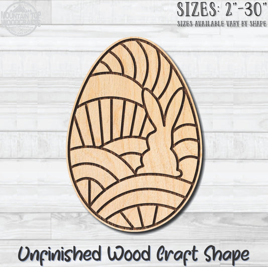 Floral Coloring Easter Egg 5 Unfinished Wood Shape Blank Laser Engraved Cutout Woodcraft Craft Supply