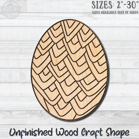 Coloring Easter Egg 5 Unfinished Wood Shape Blank Laser Engraved Cutout Woodcraft Craft Supply