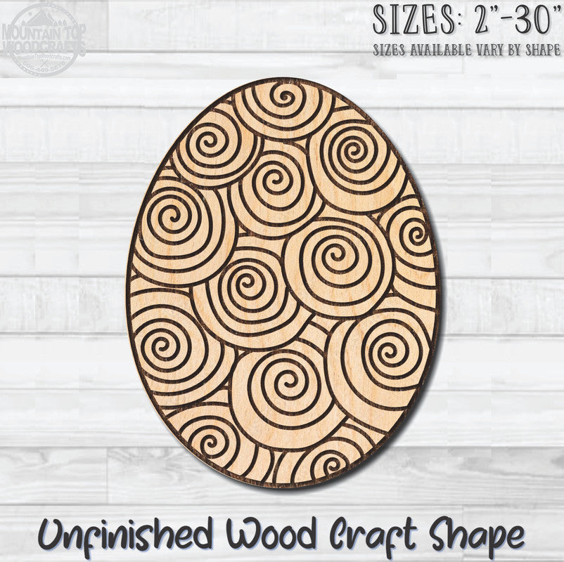 Coloring Easter Egg 11 Unfinished Wood Shape Blank Laser Engraved Cutout Woodcraft Craft Supply