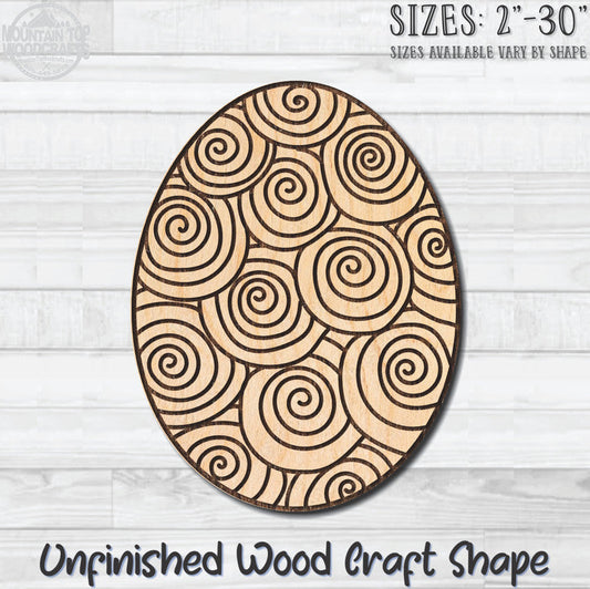 Coloring Easter Egg 11 Unfinished Wood Shape Blank Laser Engraved Cutout Woodcraft Craft Supply