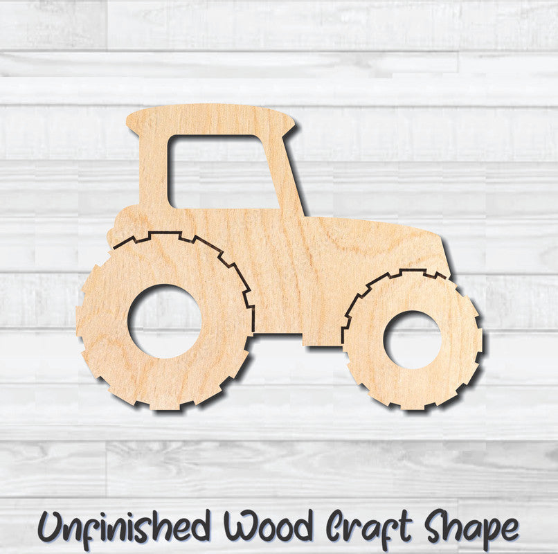 Tractor 4 Farm Unfinished Wood Shape Blank Laser Engraved Cutout Woodcraft Craft Supply