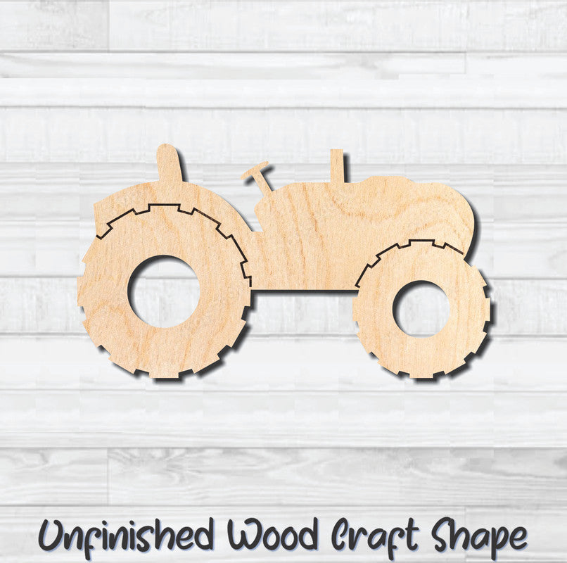 Tractor 8 Farm Unfinished Wood Shape Blank Laser Engraved Cutout Woodcraft Craft Supply