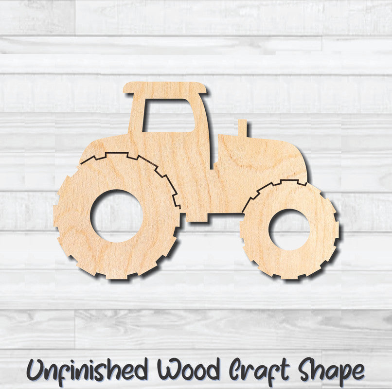 Tractor 9 Farm Unfinished Wood Shape Blank Laser Engraved Cutout Woodcraft Craft Supply