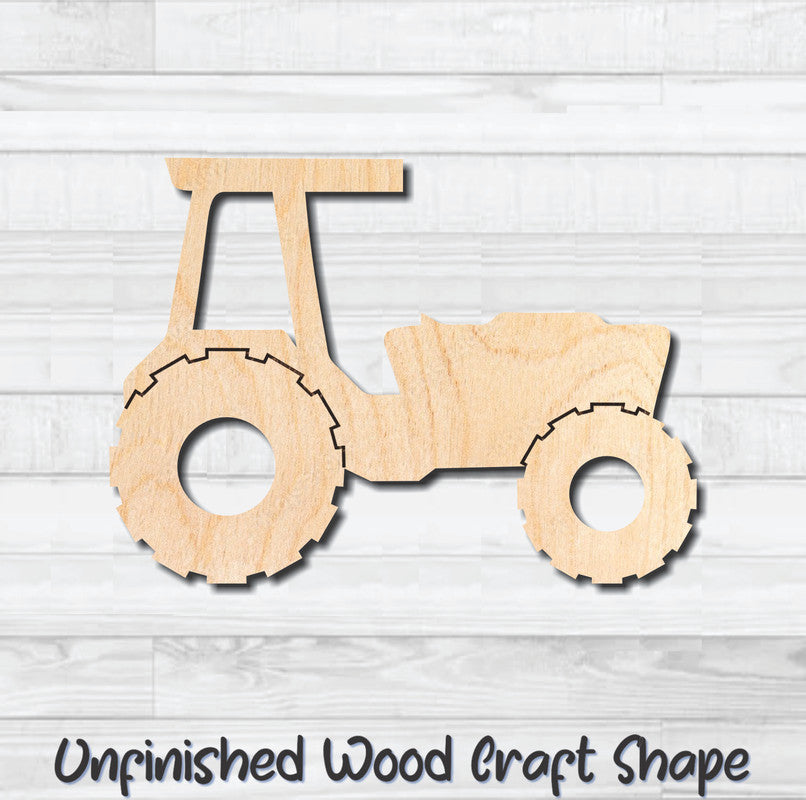 Tractor 10 Farm Unfinished Wood Shape Blank Laser Engraved Cutout Woodcraft Craft Supply
