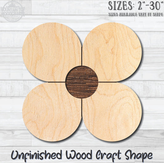 Daisy Flower 7 Unfinished Wood Shape Blank Laser Engraved Cutout Woodcraft Craft Supply