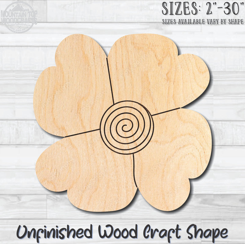 Daisy Flower 8 Unfinished Wood Shape Blank Laser Engraved Cutout Woodcraft Craft Supply