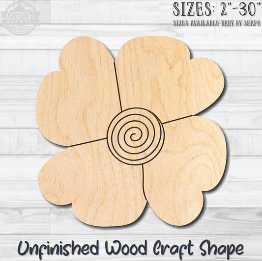 Daisy Flower 8 Unfinished Wood Shape Blank Laser Engraved Cutout Woodcraft Craft Supply