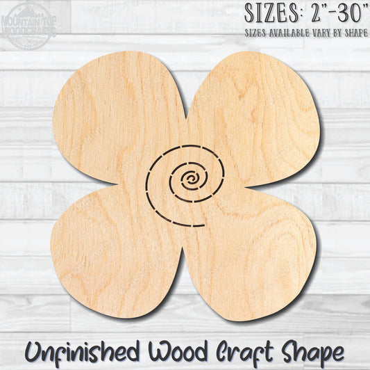 Daisy Flower 10 Unfinished Wood Shape Blank Laser Engraved Cutout Woodcraft Craft Supply