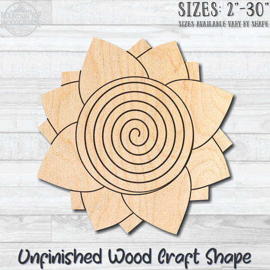 Daisy Flower 12 Unfinished Wood Shape Blank Laser Engraved Cutout Woodcraft Craft Supply