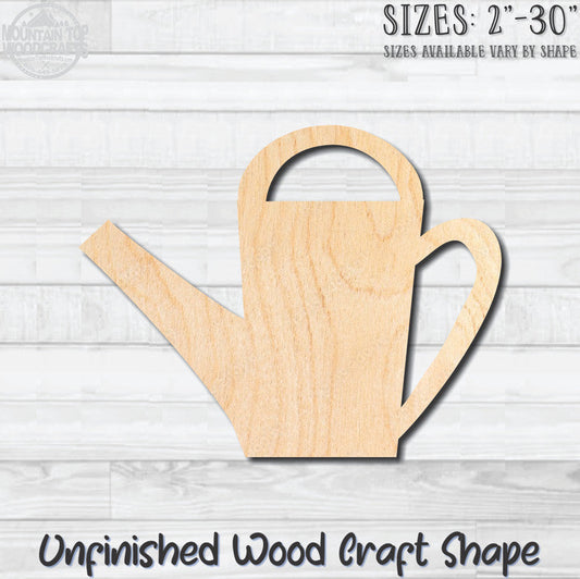 Watering Can 2 Unfinished Wood Shape Blank Laser Engraved Cutout Woodcraft Craft Supply